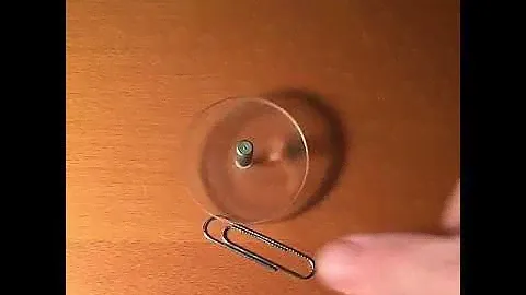 Магнитный волчок и скрепка
