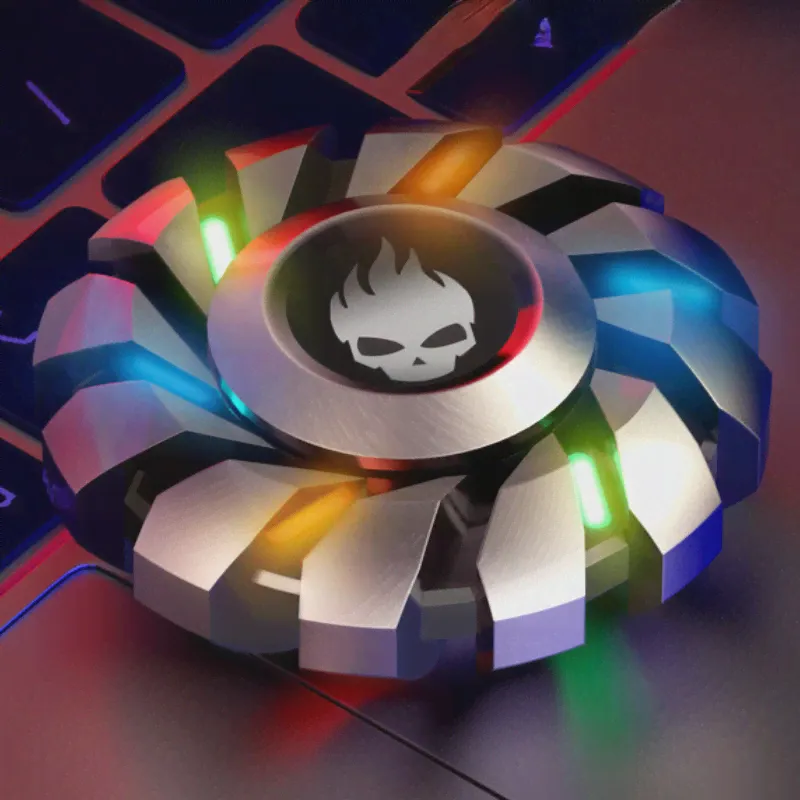 Новый Светящийся Спиннер EDC Металлический Антистресс Радужный Свет Ручной Спиннер Волчок Игрушки для снятия стресса Для взрослых Детей