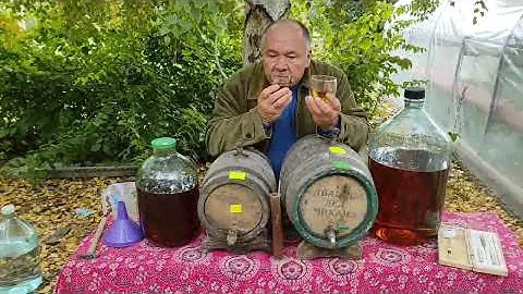 Кальвадос из бочек, сравнение напитков, приготовленных с сахаром и без.#кальвадос  #дубовыебочки