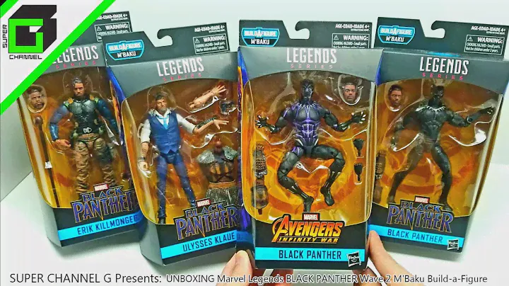 Unboxing BLACK PANTHER (Wave 2) Marvel Legends M'BAKU Build a Figure Complete Set with Killmonger